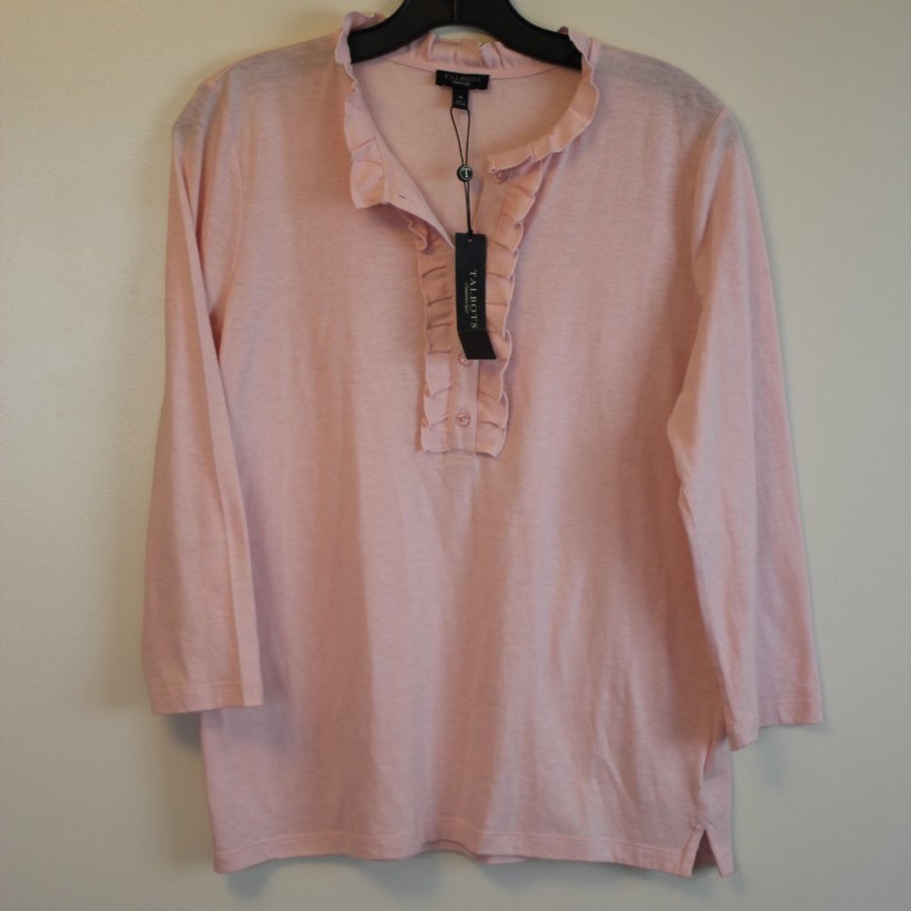 Talbots brand, Size Medium, Pink Top, New with Tag